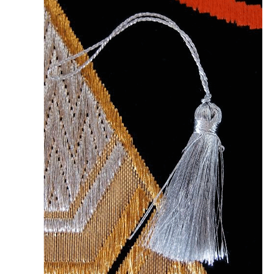 2 Inch Silver Metallic Tassels 12 Pack