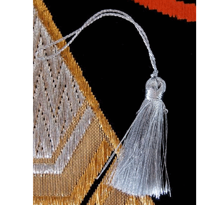 2 Inch Silver Metallic Tassels 12 Pack