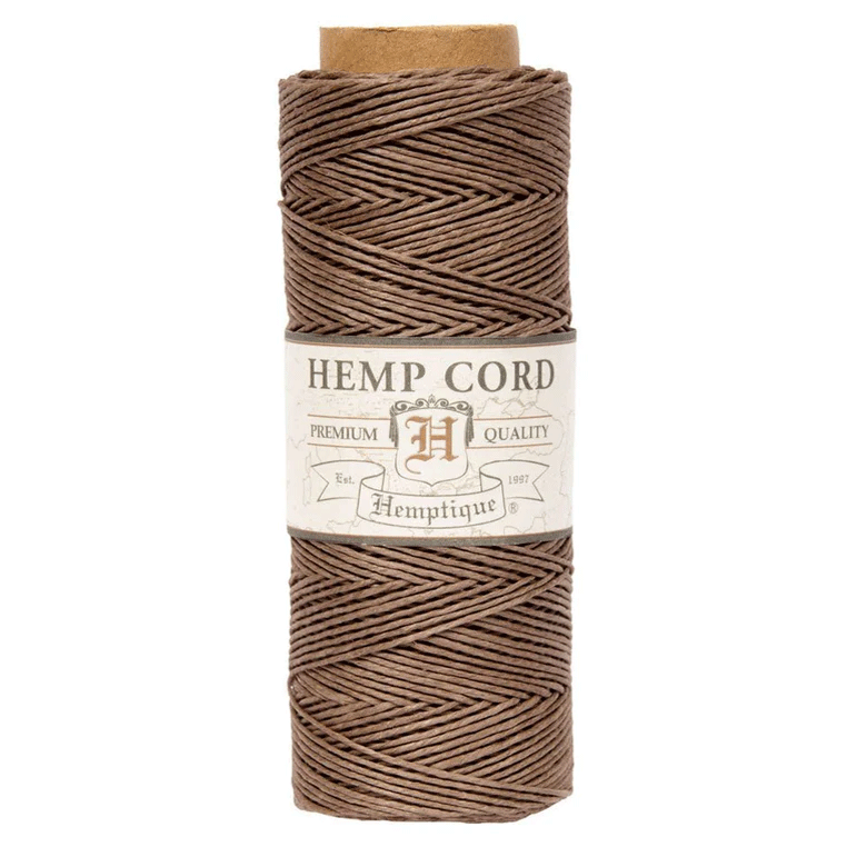 0.5 mm (1/64") Light Brown Hemp Twine/Cord Spool  62.5 m (205 ft)