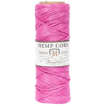 0.5 mm (1/64") Bright Pink Hemp Twine/Cord Spool 62.5 m (205 ft)