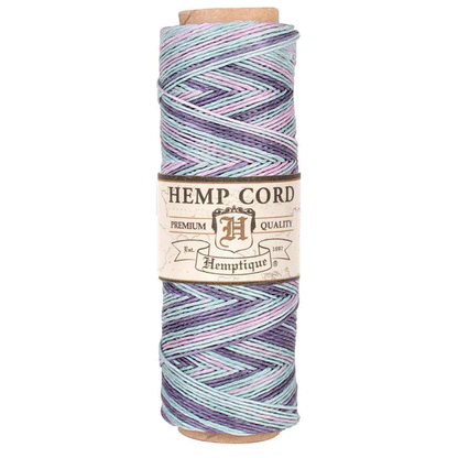 0.5 mm (1/64") Pastel Variegated Hemp Twine/Cord Spool  62.5 m (205 ft)