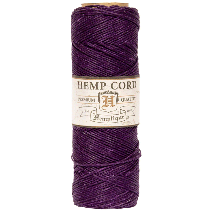 0.5 mm (1/64") Dark Purple Hemp Twine/Cord Spool 62.5 m (205 ft)