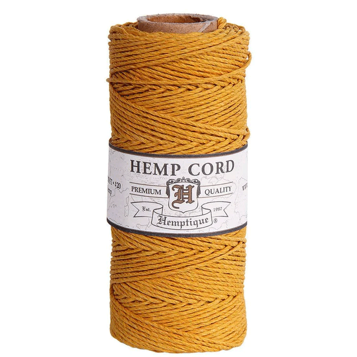 1 mm (3/64") Gold Hemp Twine/Cord Spool 62.5 m (205 ft)