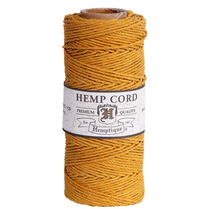 1 mm (3/64") Gold Hemp Twine/Cord Spool 62.5 m (205 ft)