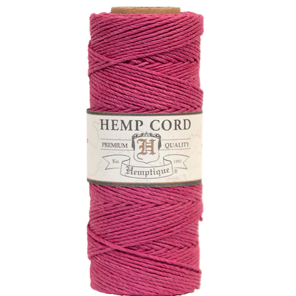 0.5 mm (1/64") Dark Pink Hemp Twine/Cord Spool 62.5 m (205 ft)