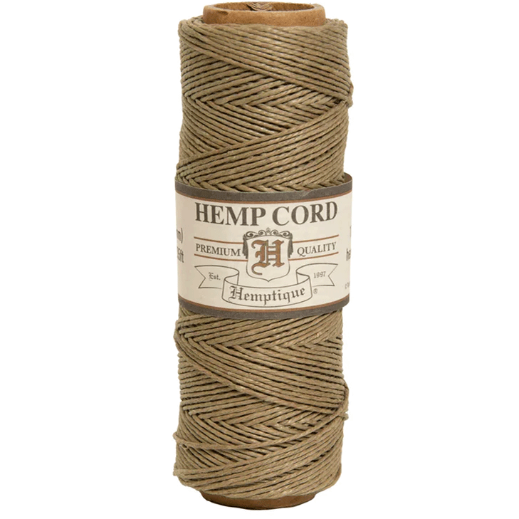 0.5 mm (1/64") Dusty Olive Hemp Twine/Cord Spool 62.5 m (205 ft)