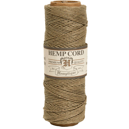 0.5 mm (1/64") Dusty Olive Hemp Twine/Cord Spool 62.5 m (205 ft)