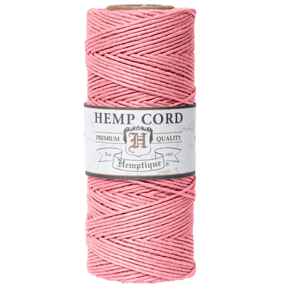 1 mm (3/64") Dusty Pink Hemp Twine/Cord Spool 62.5 m (205 ft)