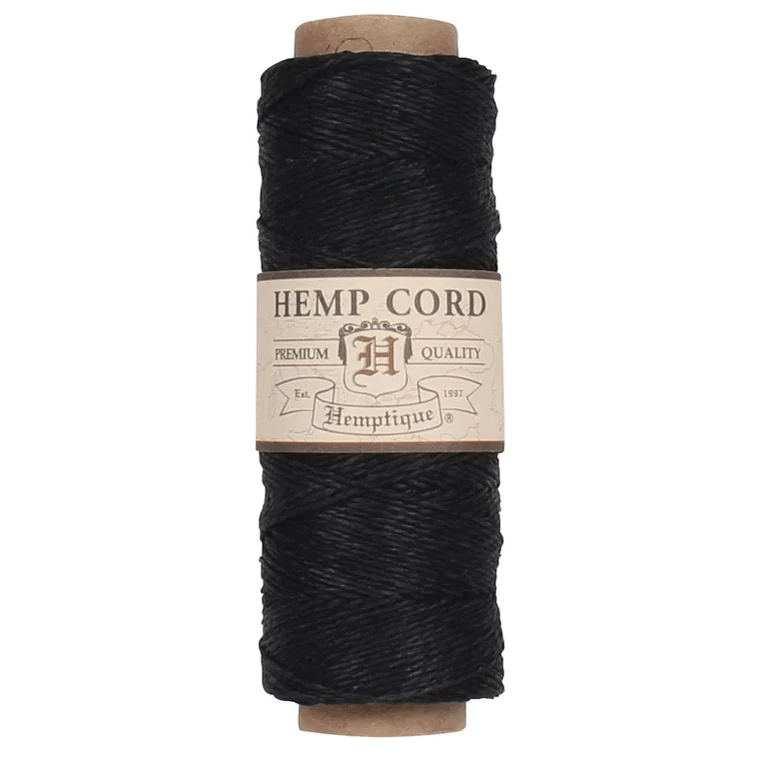 0.5 mm (1/64") Black Hemp Twine/Cord Spool 62.5 m (205 ft)