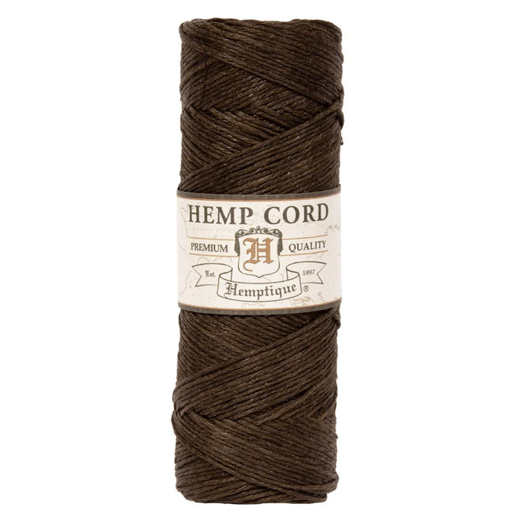 0.5 mm (1/64") Dark Brown Hemp Twine/Cord Spool 62.5 m (205 ft)