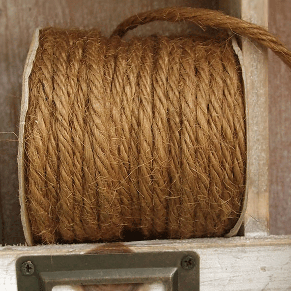 3.5 mm (9/64") Sable (Light Brown) Jute Cord/Rope 75 ft