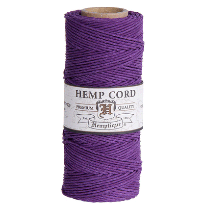 1 mm (3/64") Dark Purple Hemp Twine/Cord Spool 62.5 m (205 ft)