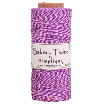 1 mm (3/64") Dark Purple and Light Pink Cotton Bakers Twine/Cord Spool 125 m (410 ft)