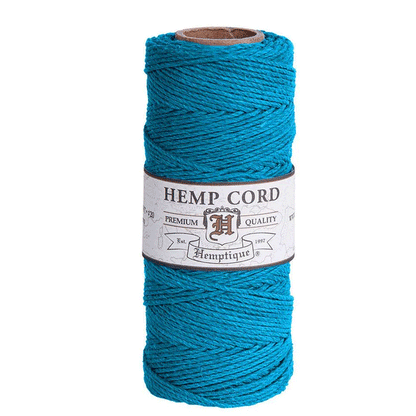 1 mm (3/64") Turquoise Hemp Twine/Cord Spool 62.5 m (205 ft)