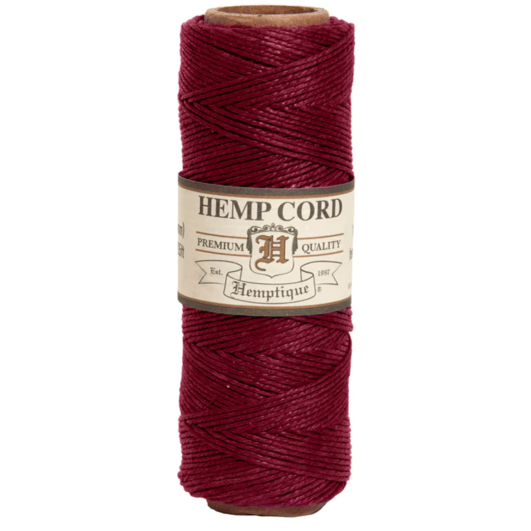 0.5 mm (1/64") Burgundy Hemp Twine/Cord Spool 62.5 m (205 ft)