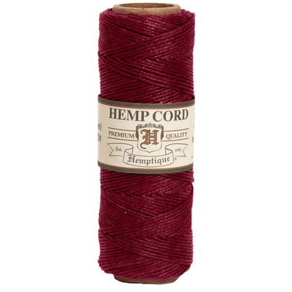 0.5 mm (1/64") Burgundy Hemp Twine/Cord Spool 62.5 m (205 ft)