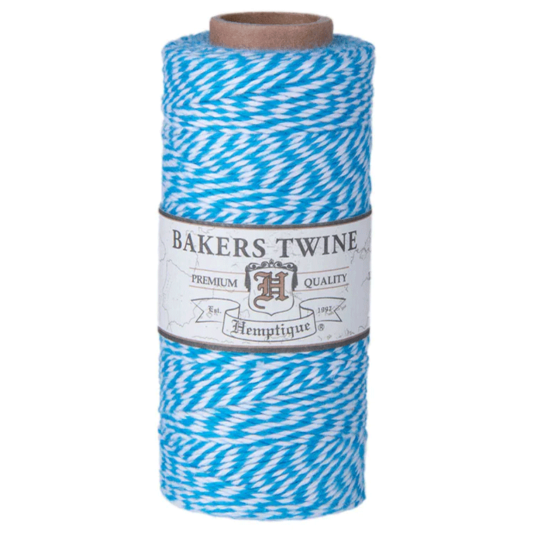 1 mm (3/64") Blue and White Cotton Bakers Twine/Cord Spool 125 m (410 ft)