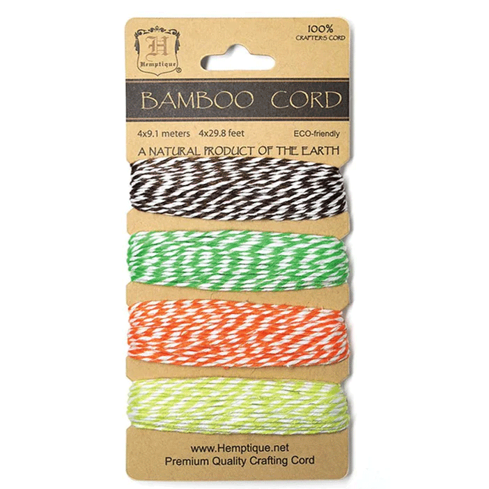 1 mm (3/64") Bloom Bamboo Twine/Cord Card 4 X 10 Yards