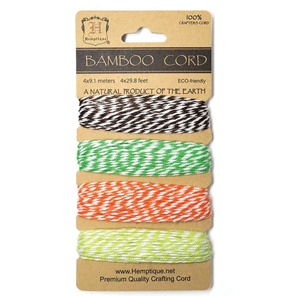 1 mm (3/64") Bloom Bamboo Twine/Cord Card 4 X 10 Yards