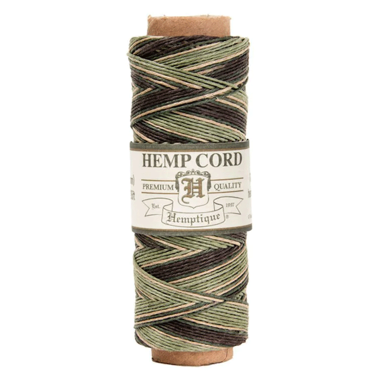 0.5 mm (1/64") Camouflage Variegated Hemp Twine/Cord Spool 62.5 m (205 ft)