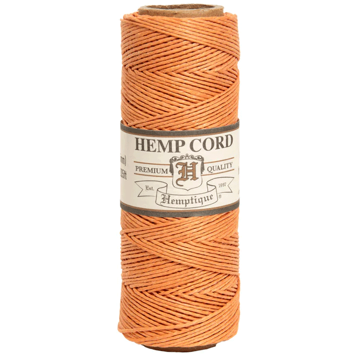 0.5 mm (1/64") Cappuccino Candy Hemp Twine/Cord Spool 62.5 m (205 ft)