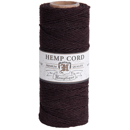 1 mm (3/64") Chocolate Brown Hemp Twine/Cord Spool 62.5 m (205 ft)