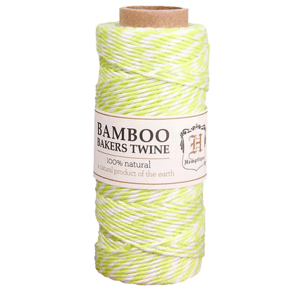 1 mm (3/64") *Yellow and White Bamboo Bakers Twine/Cord Spool 45 m (147ft)