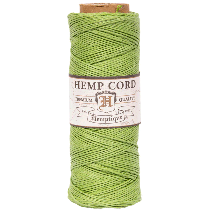 0.5 mm (1/64") Lime Green Hemp Twine/Cord Spool 62.5 m (205 ft)