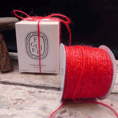 1.5 mm (1/16") Red Jute Twine/Cord/Rope 100 Yards