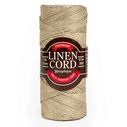 0.5 mm (1/64") Natural Premium Linen Twine/Cord 62.5 m (205 ft)