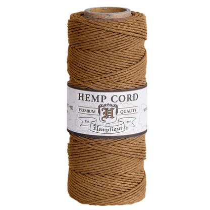 1 mm (3/64") Light Brown Hemp Twine/Cord Spool 62.5 m (205 ft)