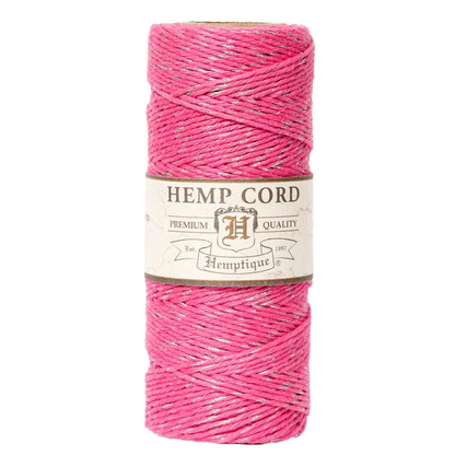 1 mm (3/64") Cotton Candy Metallic Hemp Twine/Cord Spool 62.5 m (205 ft)