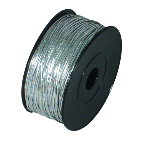 2 mm (5/64") Silver Elastic Stretch Cord 50 Yards