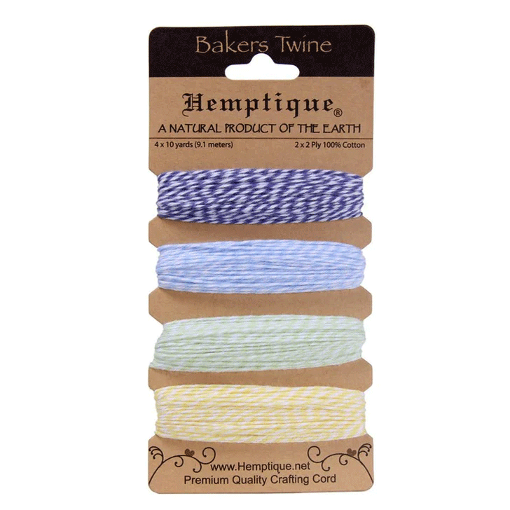 1 mm (3/64") Hummingbird Cotton Bakers Twine/Cord Card (4 X 10 yards)