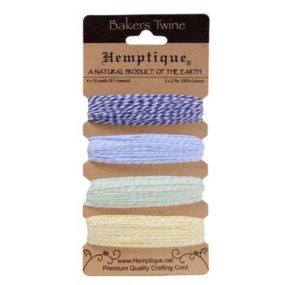 1 mm (3/64") Hummingbird Cotton Bakers Twine/Cord Card (4 X 10 yards)