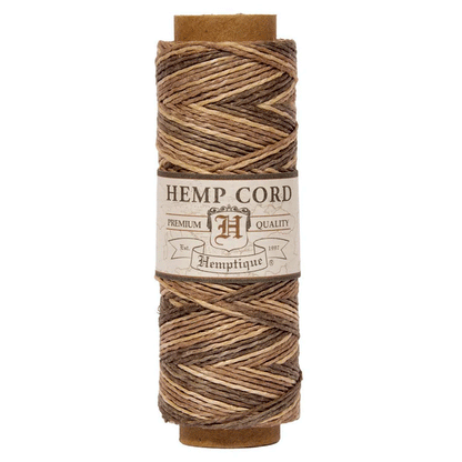 0.5 mm (1/64") Earthy Variegated Hemp Twine/Cord Spool 62.5 m (205 ft)