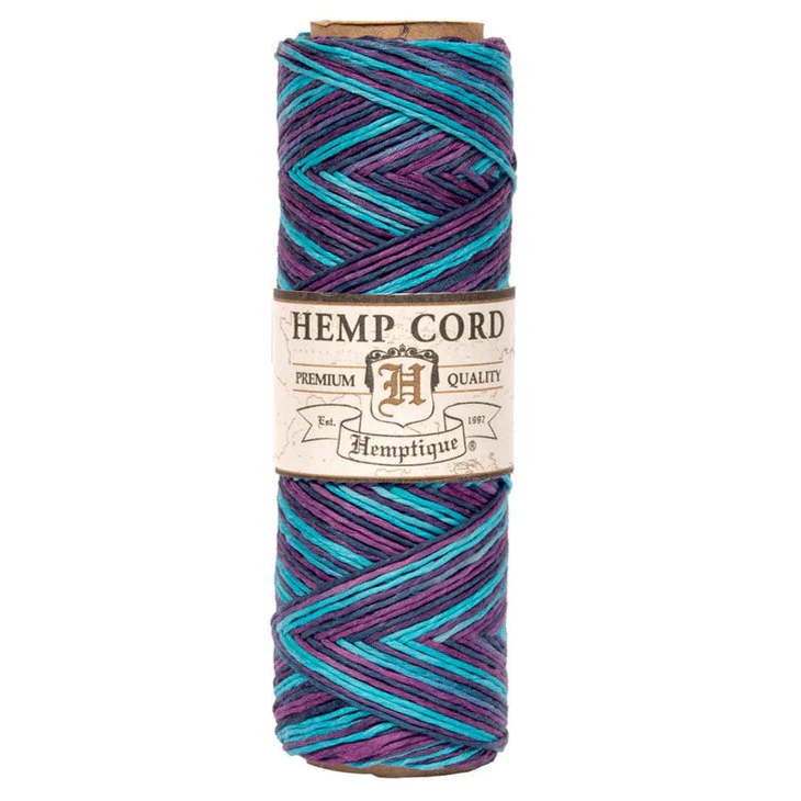 0.5 mm (1/64") Party Variegated Hemp Twine/Cord Spool  62.5 m (205 ft)