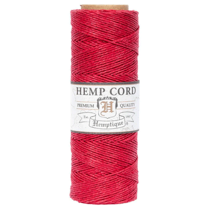 0.5 mm (1/64") Red Hemp Twine/Cord Spool 62.5 m (205 ft)