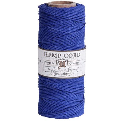 1 mm (3/64") Blue Hemp Twine/Cord Spool 62.5 m (205 ft)