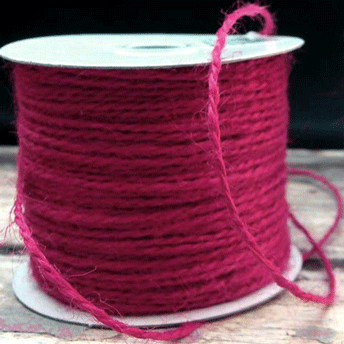 1.5 mm (1/16") Burgundy Jute Twine/Cord/Rope 100 Yards