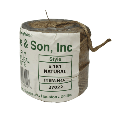 3 mm (1/8") 2 Ply Natural Jute Twine/Cord Spool 66 m (219 Ft)