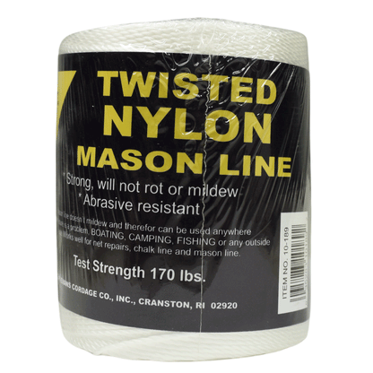 1.6 mm (1/16") #18 White Twisted Nylon Mason Line Twine/Cord Roll 1088 feet