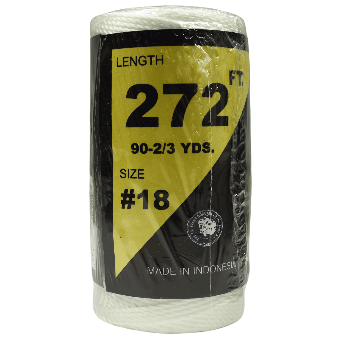 1.6 mm (1/16") #18 White Twisted Nylon Mason Line Twine/Cord Roll 272 feet