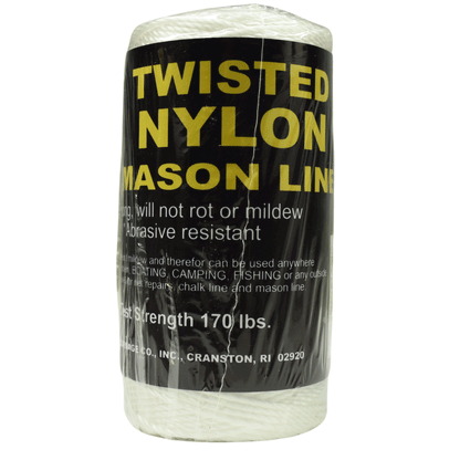 1.6 mm (1/16") #18 White Twisted Nylon Mason Line Twine/Cord Roll 272 feet