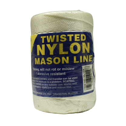 1.5 mm (1/16") #15 White Twisted Nylon Mason Line Twine/Cord Roll 635 feet