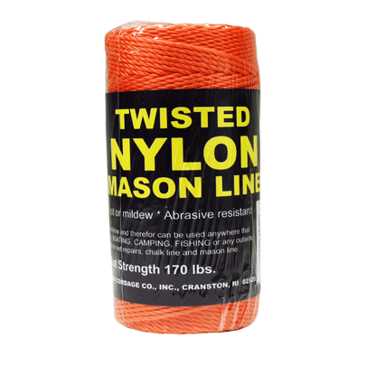 1.6 mm (1/16") #18 Orange Twisted Nylon Mason Line Twine/Cord Roll 275 feet