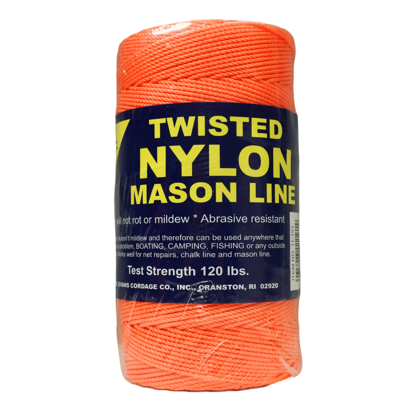 1.6 mm (1/16") #18 Orange Twisted Nylon Mason Line Twine/Cord Roll 1100 feet