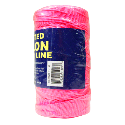 1.6 mm (1/16") #18 Pink Twisted Nylon Mason Line Twine/Cord Roll 1100 feet