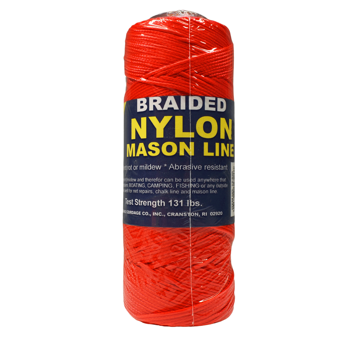 1.6 mm (1/16") #1 Orange Braided Orange Nylon Mason Line Twine/Cord Roll 500 feet