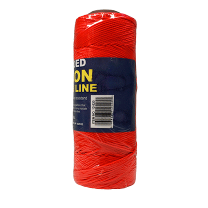 1.6 mm (1/16") #1 Orange Braided Orange Nylon Mason Line Twine/Cord Roll 500 feet